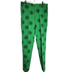 OppoSuits Mens Shamrock Clover Pants Green St Patricks Party Irish Festival 40